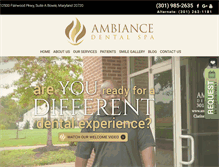 Tablet Screenshot of ambiancedentspa.com